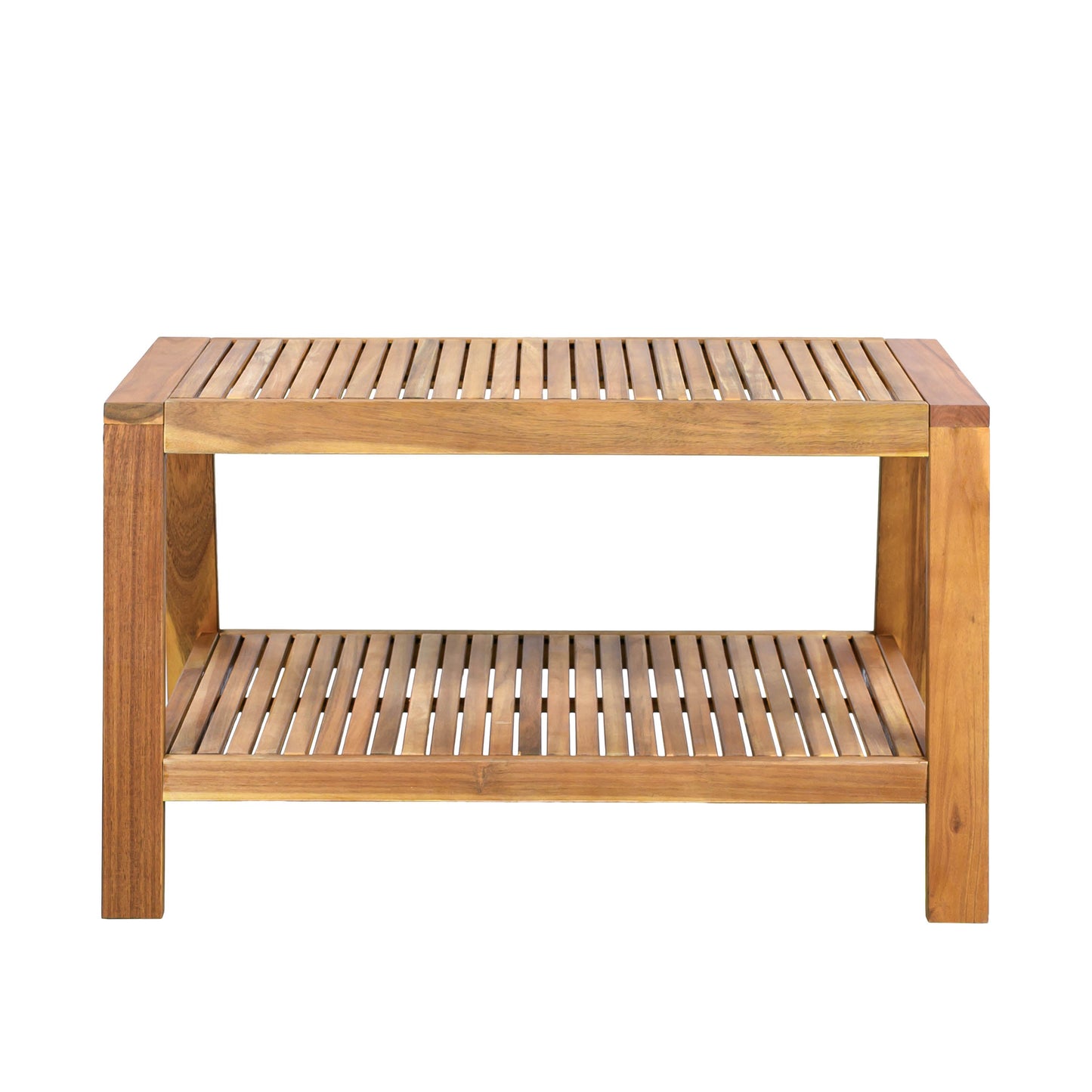 Outdoor Patio Set Modern Teak Acacia Wood with Beige Cushions