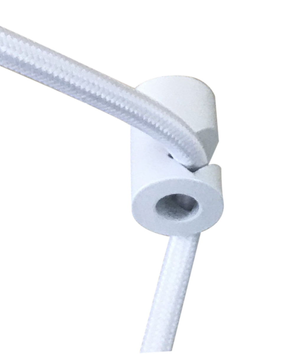 14"W 2 Light Swag Plug-In Pendant  Chocolate Burlap with Diffuser White Cord