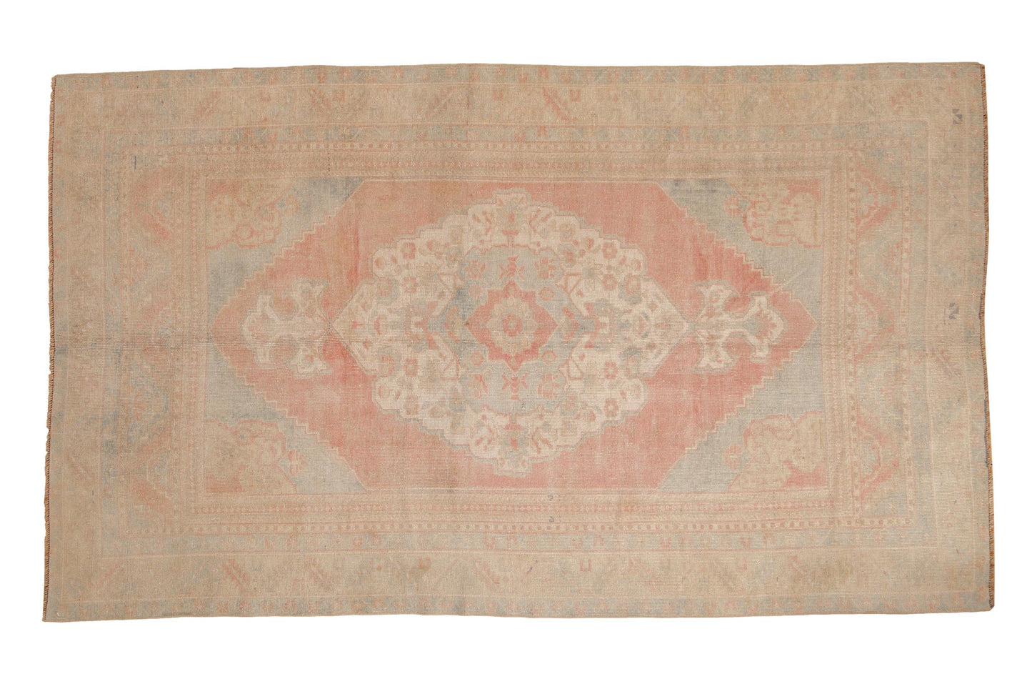 5x8.5 Vintage Distressed Oushak Carpet