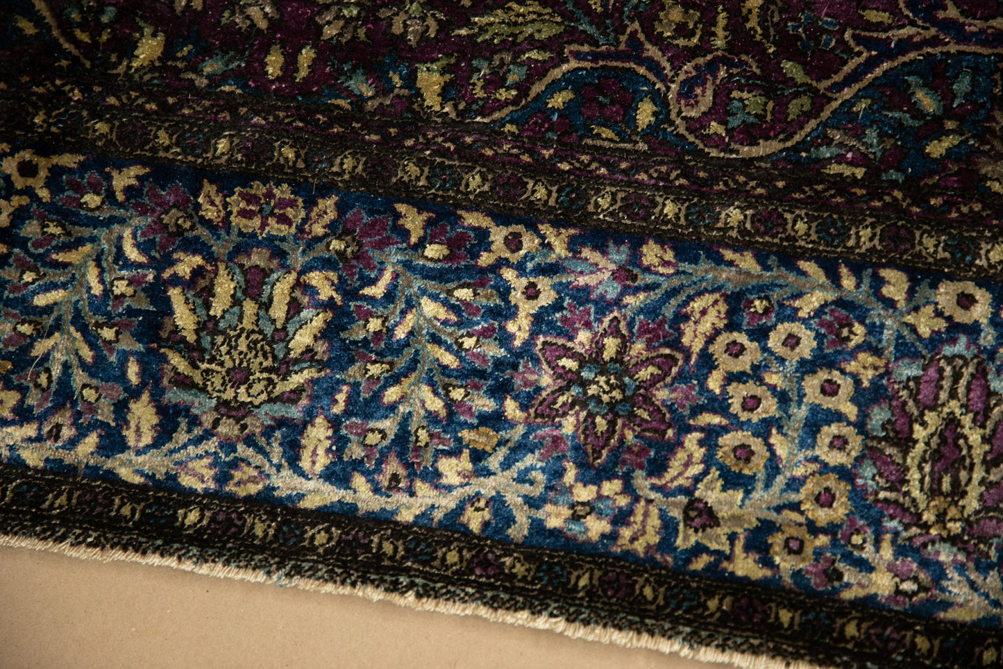 4x7 Antique Silk Kashan Rug