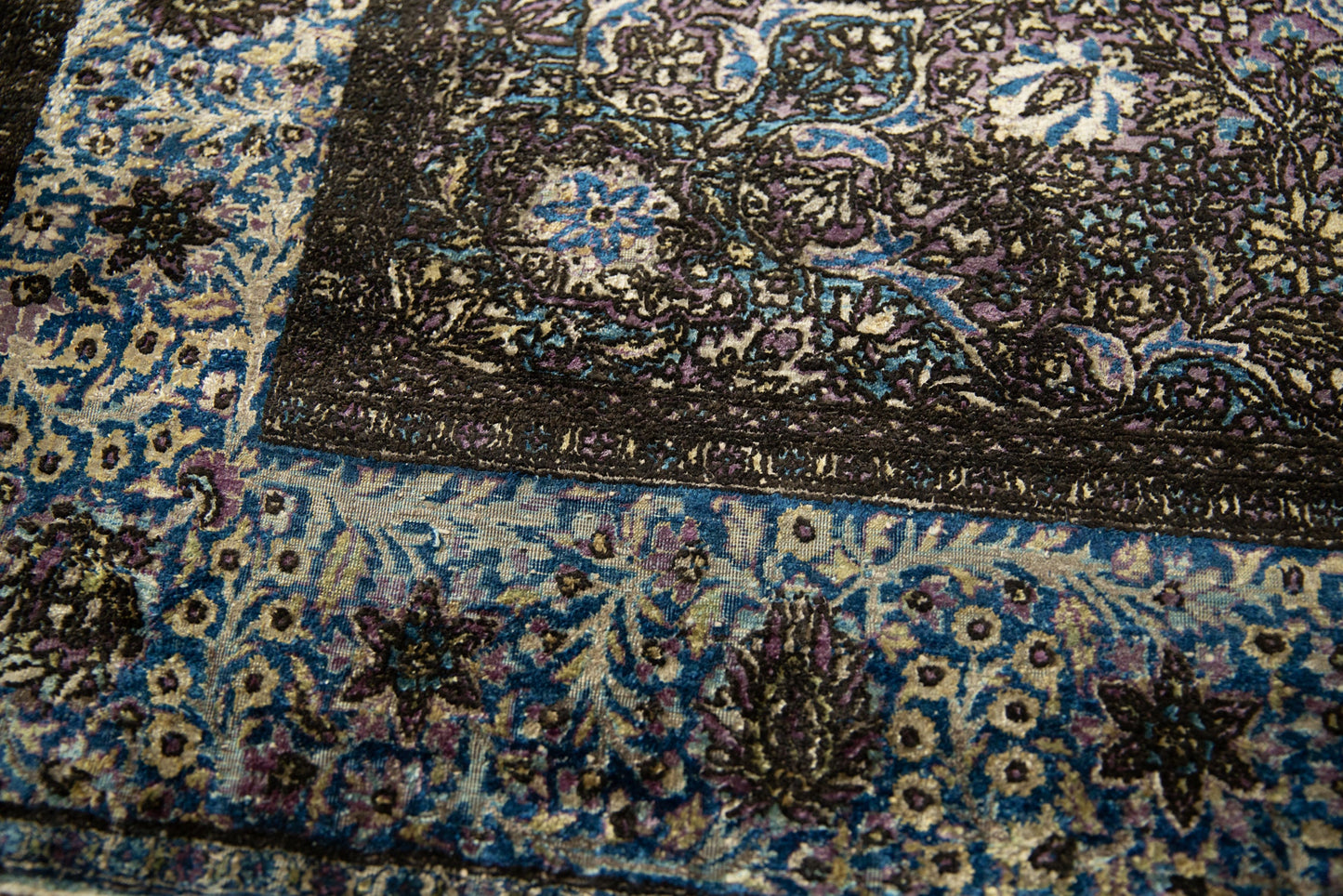4x7 Antique Silk Kashan Rug