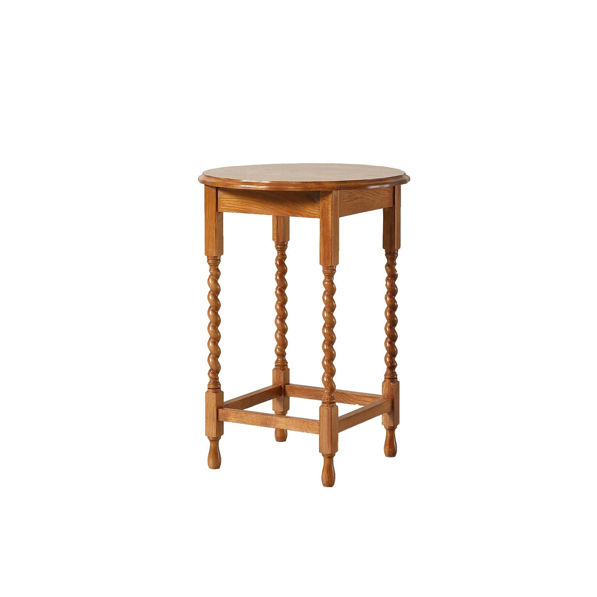 Heritage Barley Twist Solid Oak Side Table