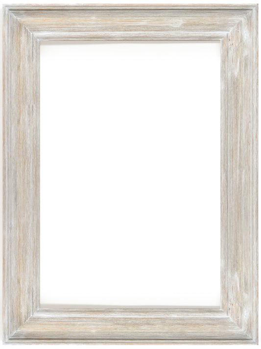 Misty Woods Frame 24x36 Distressed White Wash