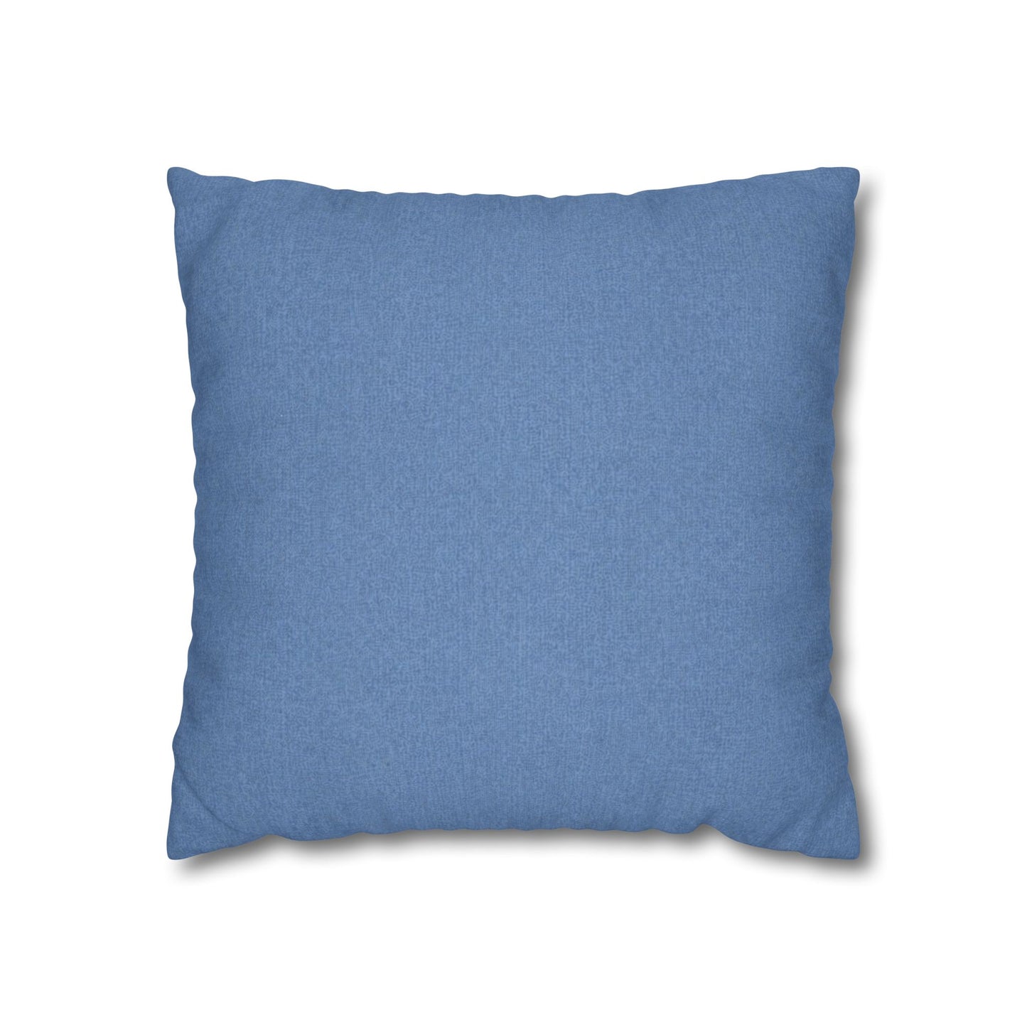 Solid Blue Square Pillowcase | Poly Canvas Throw Pillow Cover 18x18