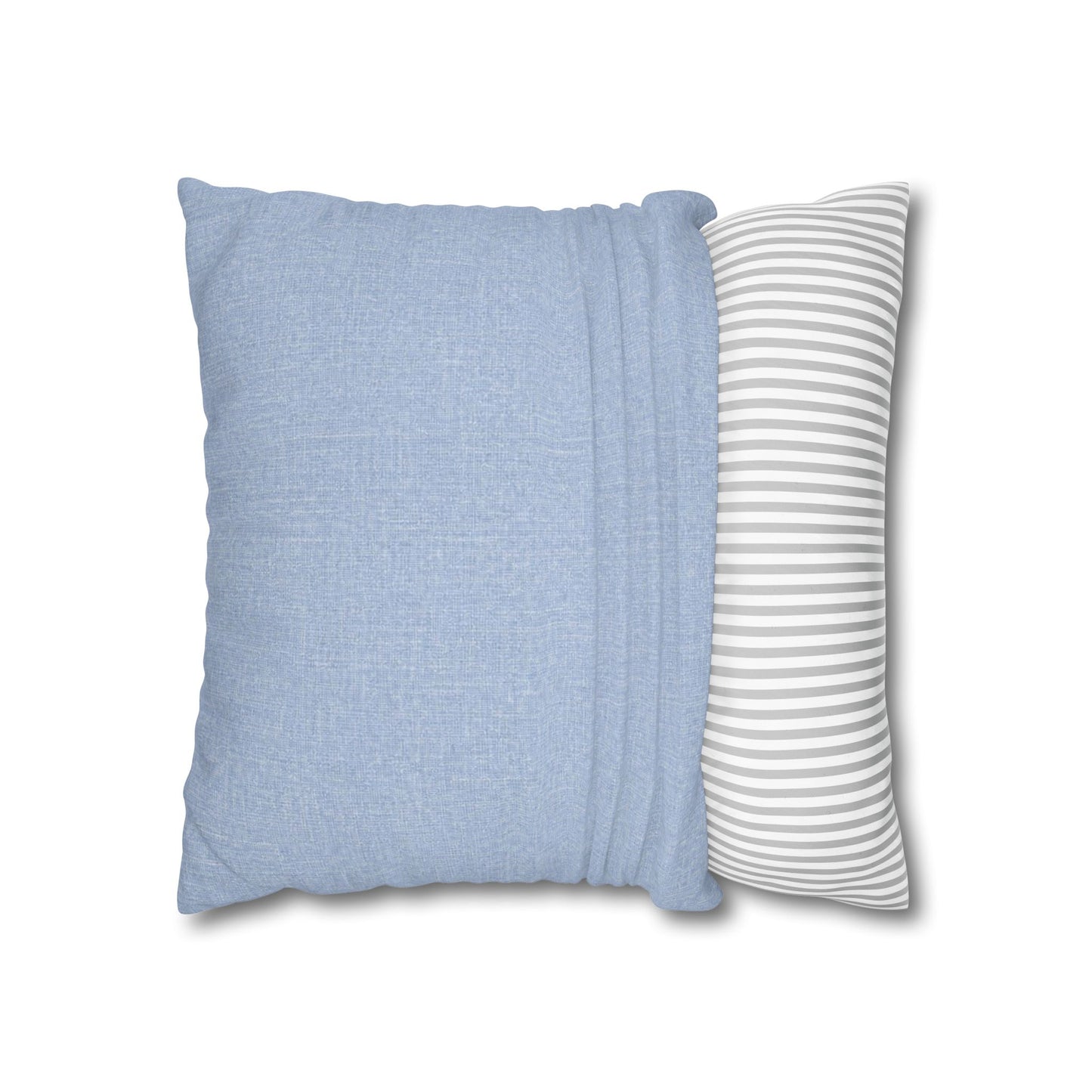 Light Blue Solid Canvas Pillowcase | Square Throw Pillow Cover 18"x18"
