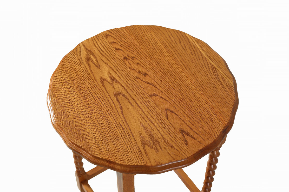 Heritage Barley Twist Solid Oak Side Table