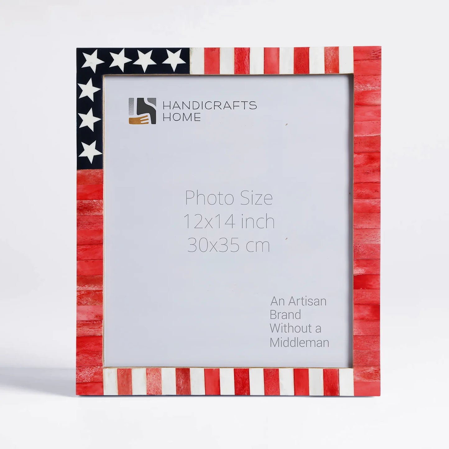 Poster Frame American Flag Collection Bone, Resin Inlay, Multi Color, 24 Sizes