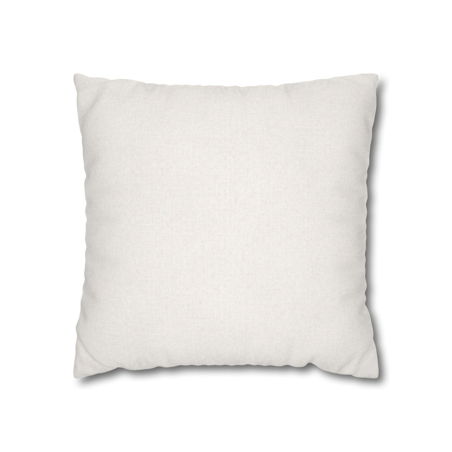 Ivory White Solid Square Pillowcase | Poly Canvas Throw Pillow Cover 18x18, Plain Decorative Layering Accent Cushion Cover