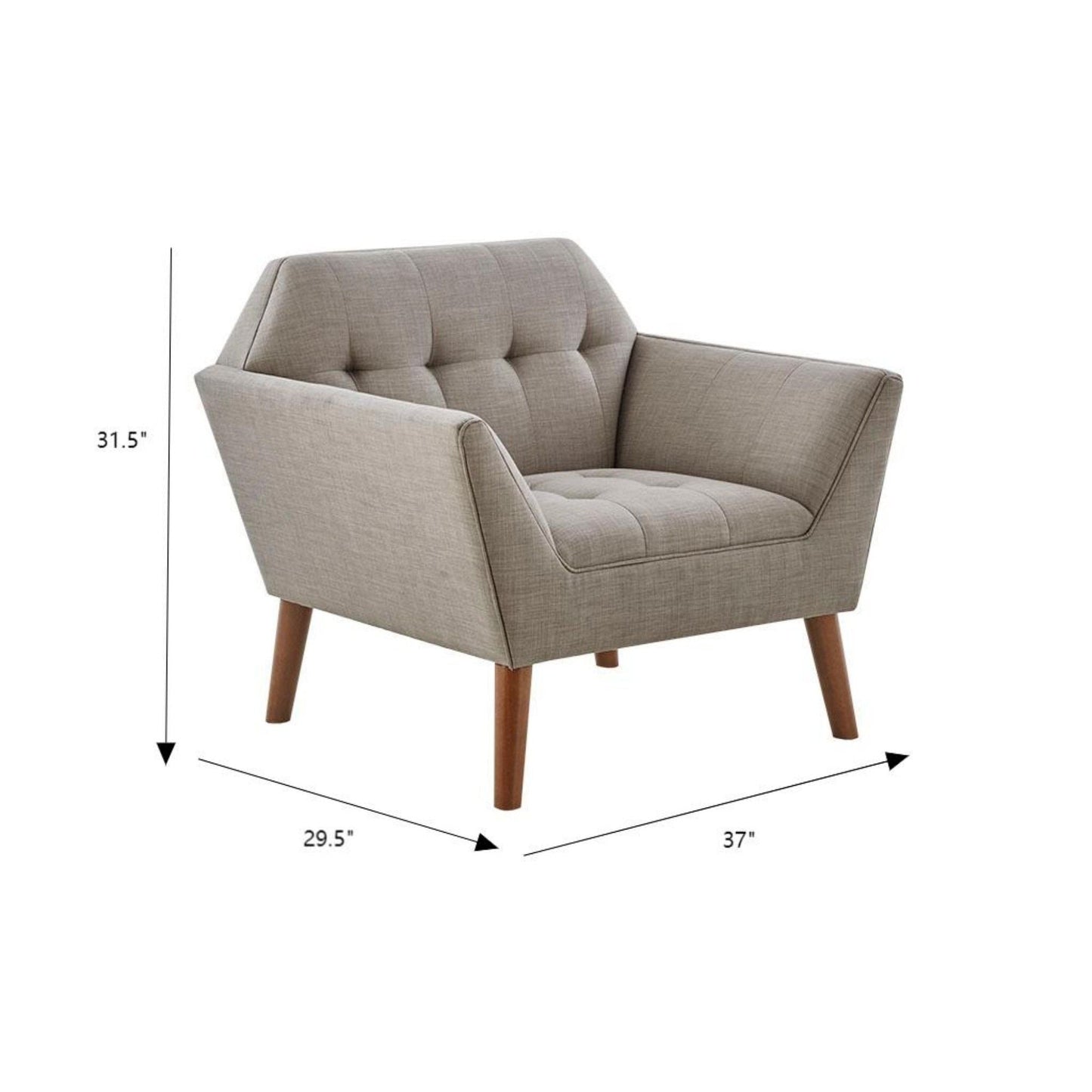 ***Modern Lounge Chair With Button Tufting