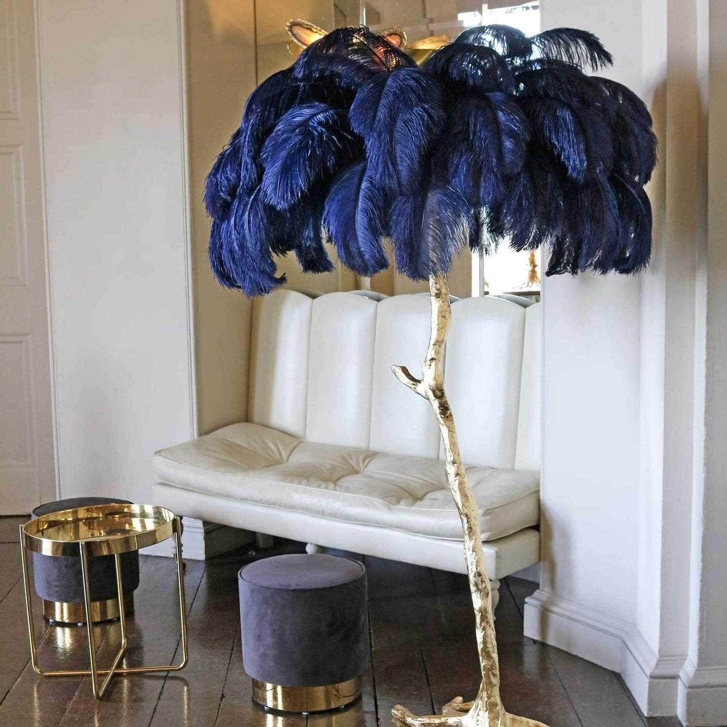 Luxury Ostrich Feather Floor Lamp