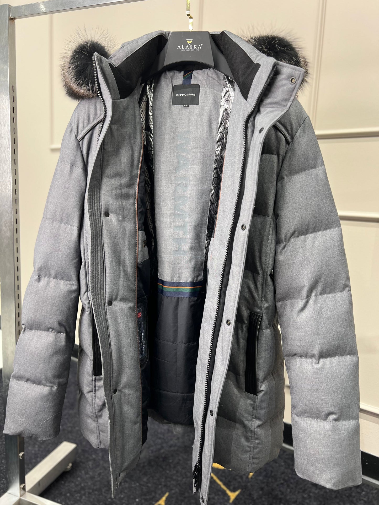 Men's Genuine Fur Trim Sorona® Fill Coat