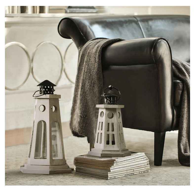 American Country Castle Lighthouse Storm Lantern Domestic Ornaments