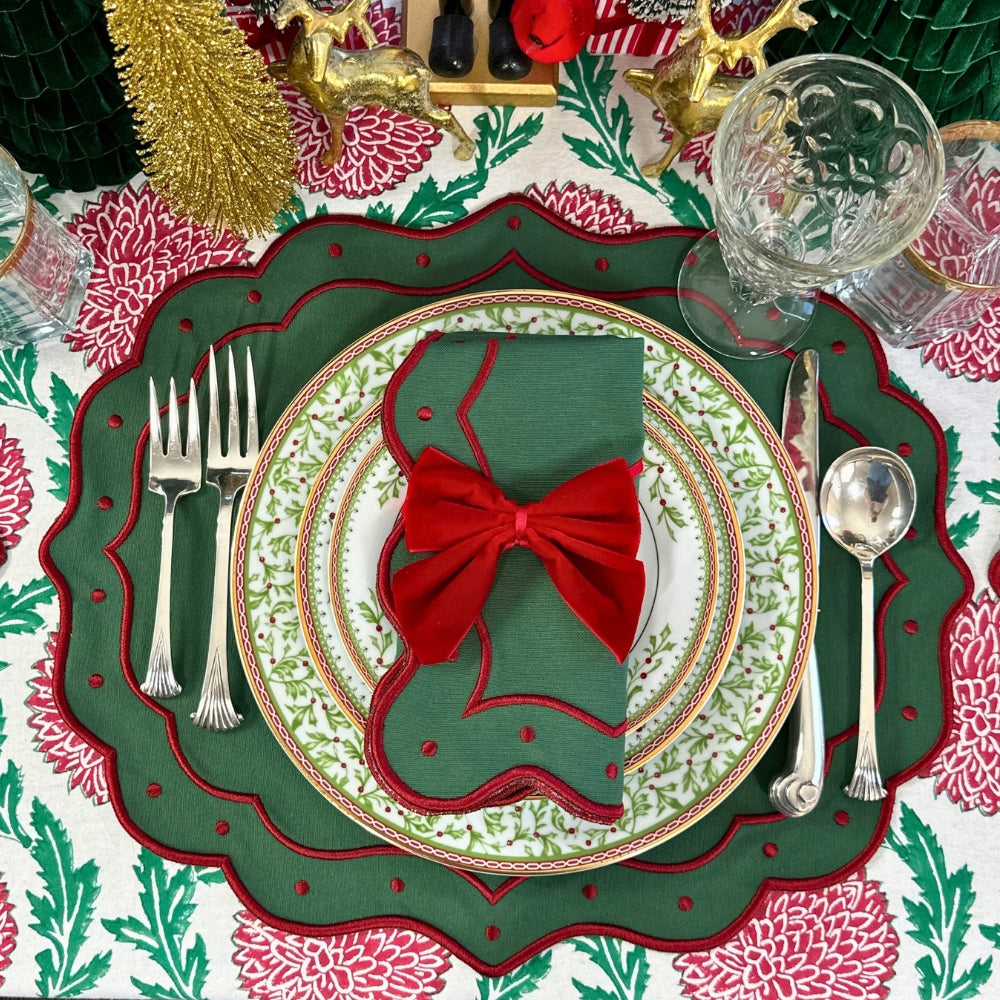 The Eve Placemat - Green and Red (Set of 4)