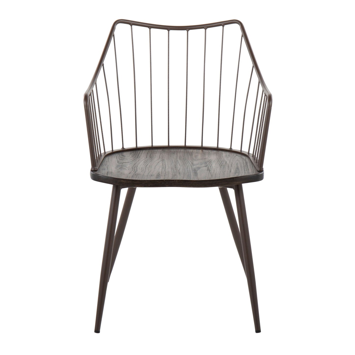 Winston - Farmhouse Style / Dining Chair - Brown / Dark Walnut