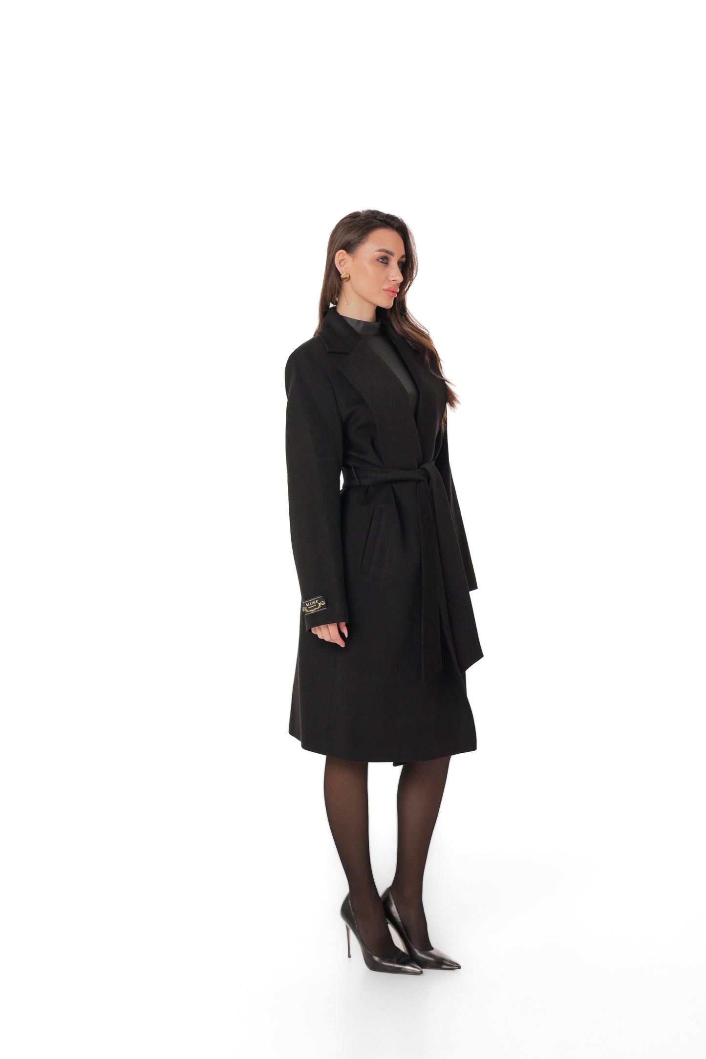 Lafayette Cashmere Blend Overcoat in Black