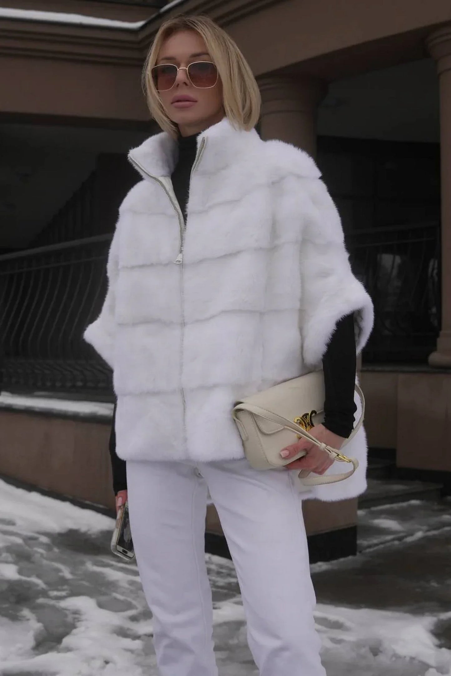 Genuine Scandinavian Mink Fur Poncho