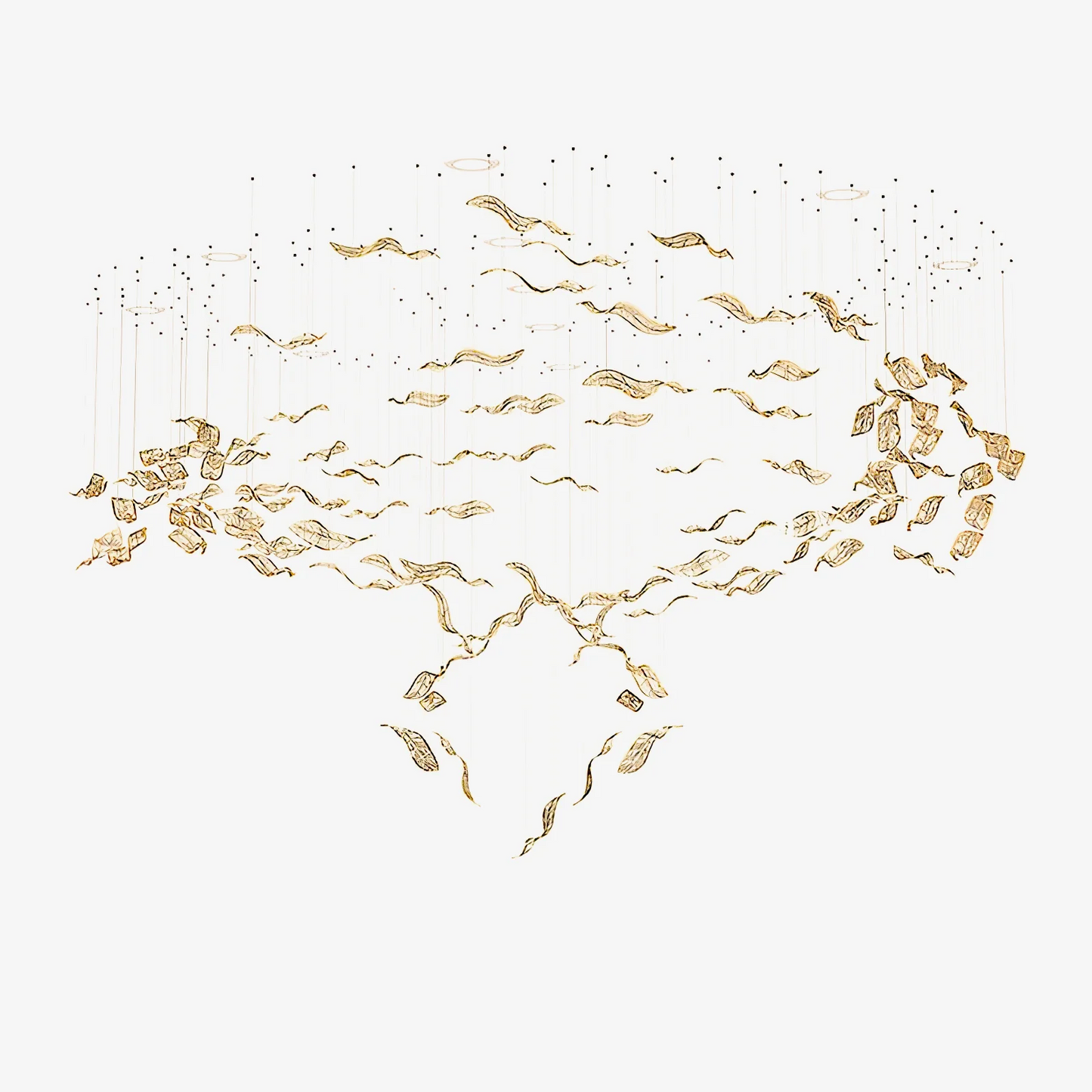 DIY Fallen Leaf Chandelier