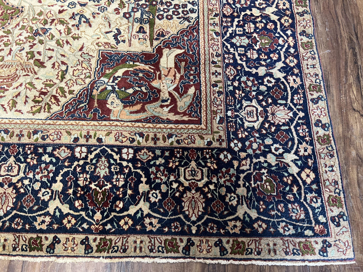 The Sporting Estate Antique Indian Agra Hunting Rug — Early 20th Century