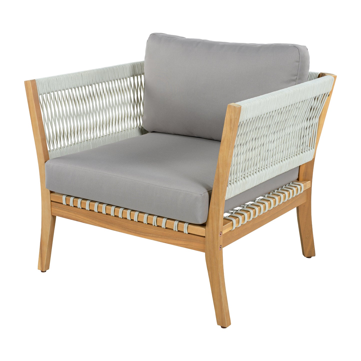 The Ellsworth Outdoor Teak & Handwoven Rope Club Chair