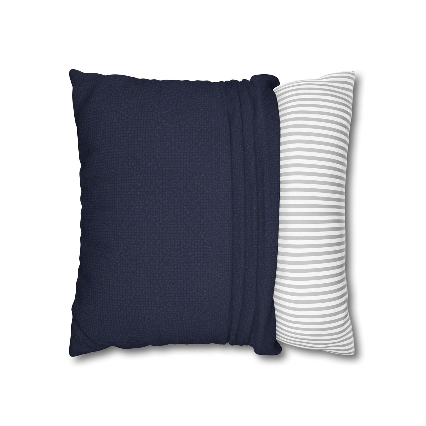 Solid Navy Square Pillowcase | Poly Canvas Throw Pillow Cover 18x18