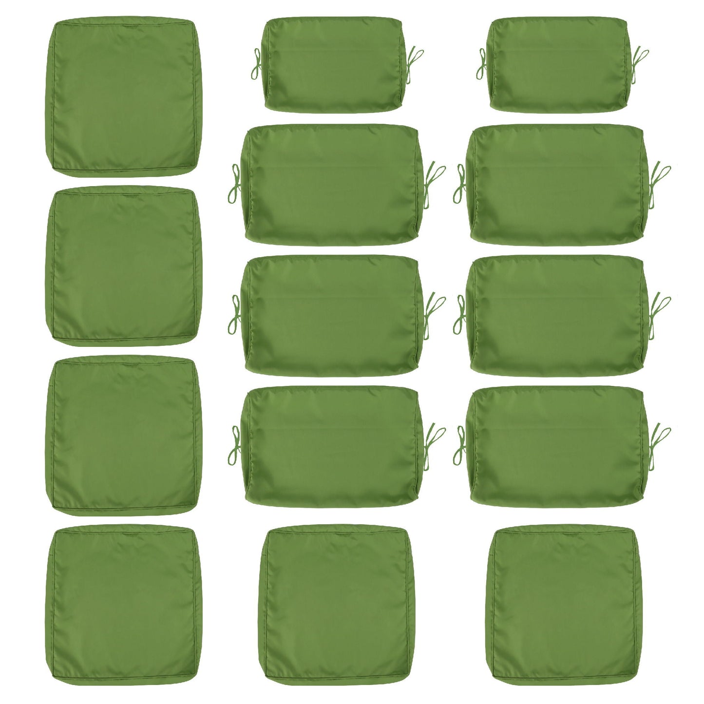 Cushion Covers For 7 Piece Wicker Sectional Sofa, 14 Pack Seat And Back Slipcovers With Zipper