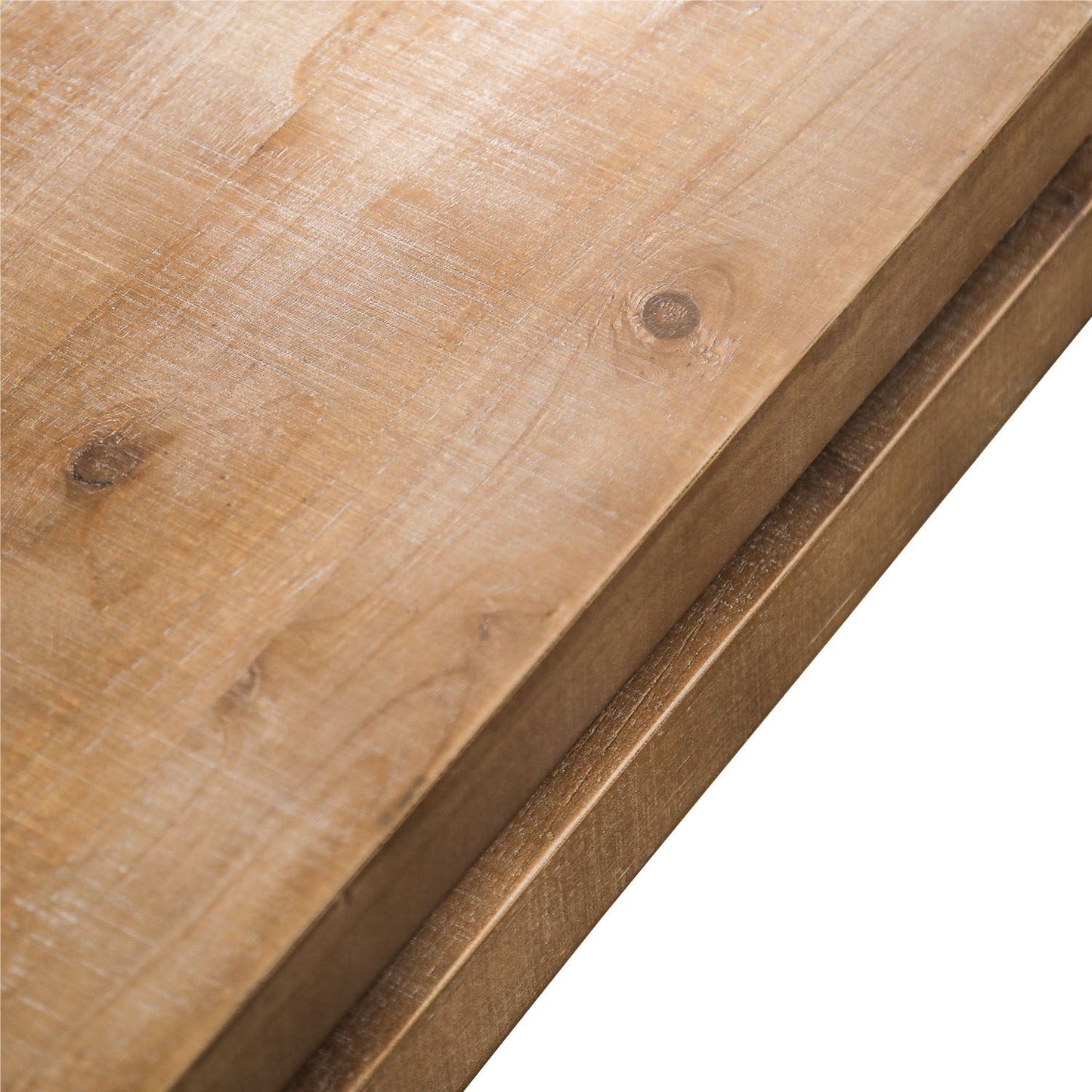 Modern Rustic Oak Wood Coffee Table – Rectangular Living Room Center Table