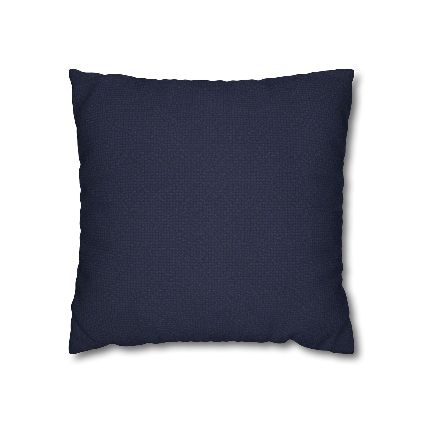 Solid Navy Square Pillowcase | Poly Canvas Throw Pillow Cover 18x18