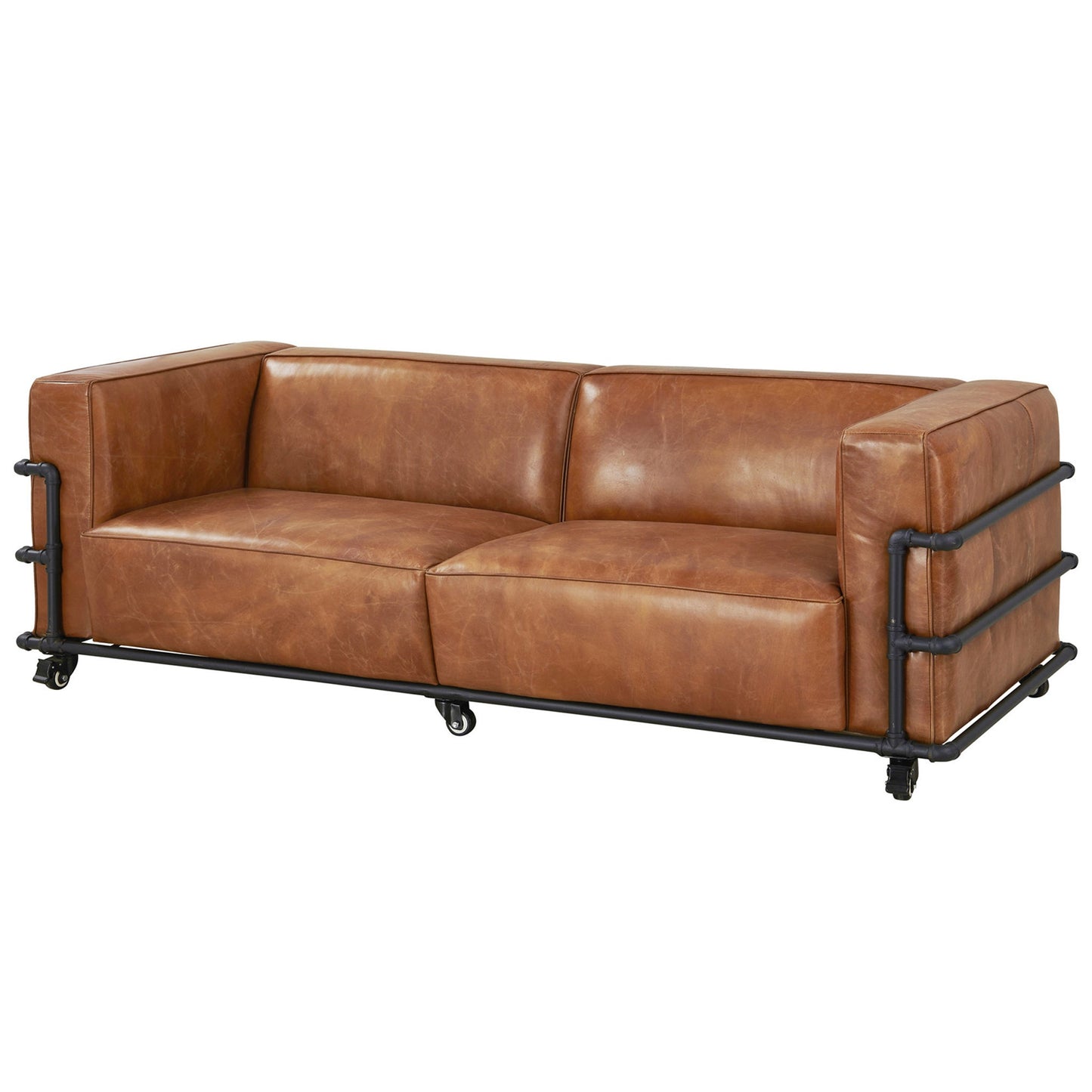 The Harrington Italian Leather Pipe-Frame Sofa