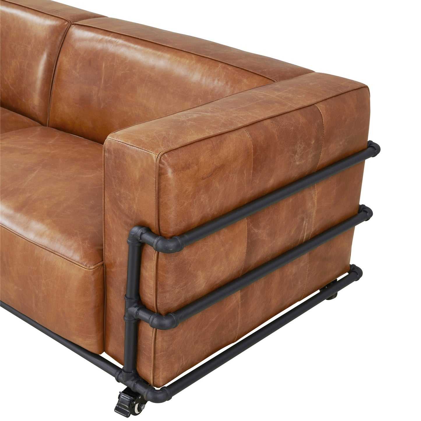 The Harrington Italian Leather Pipe-Frame Sofa