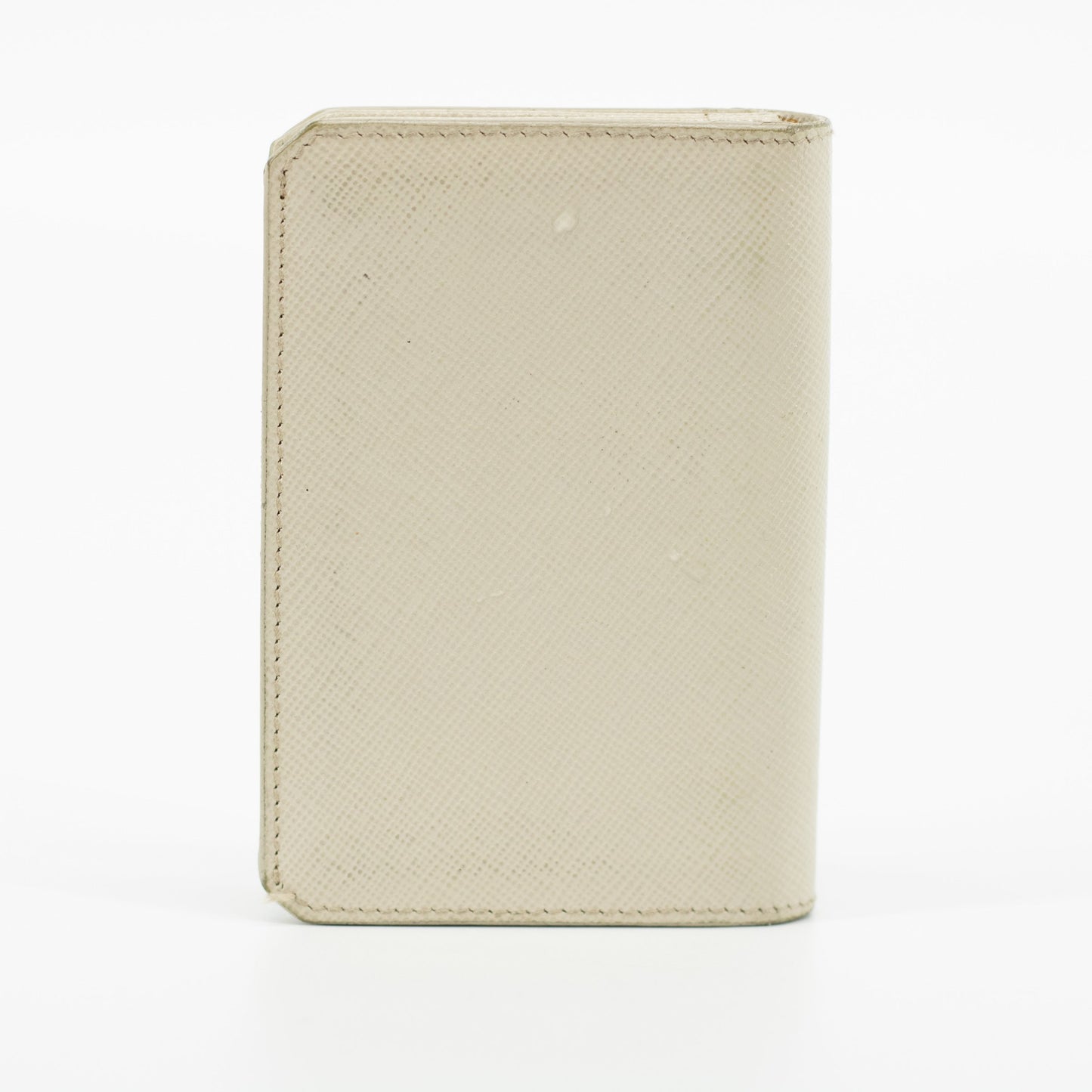 Prada Ivory Saffiano Leather Card Case #1868