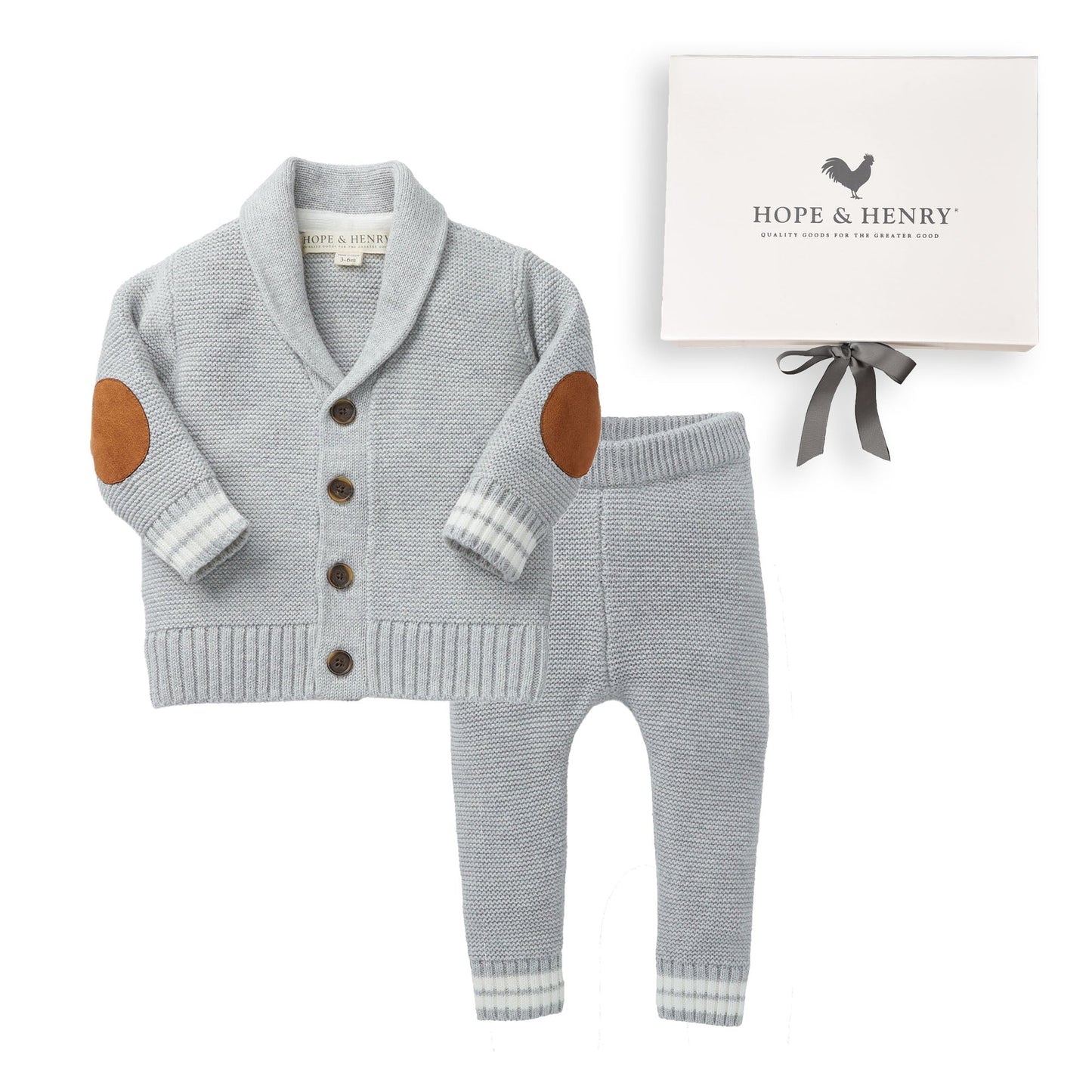 Organic Cotton Luxury Cardigan and Sweater Legging - Boxed Gift Set