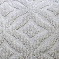 18"x18" White Indoor Outdoor Ogee Decorative Pillow