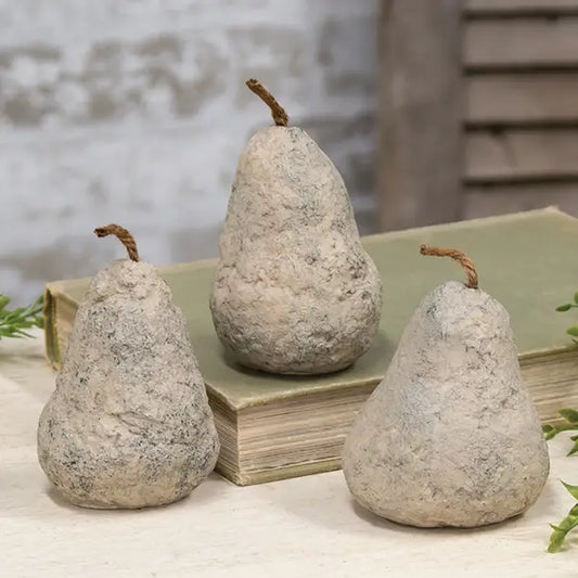 Cement Pear Decorative Tabletop Objects