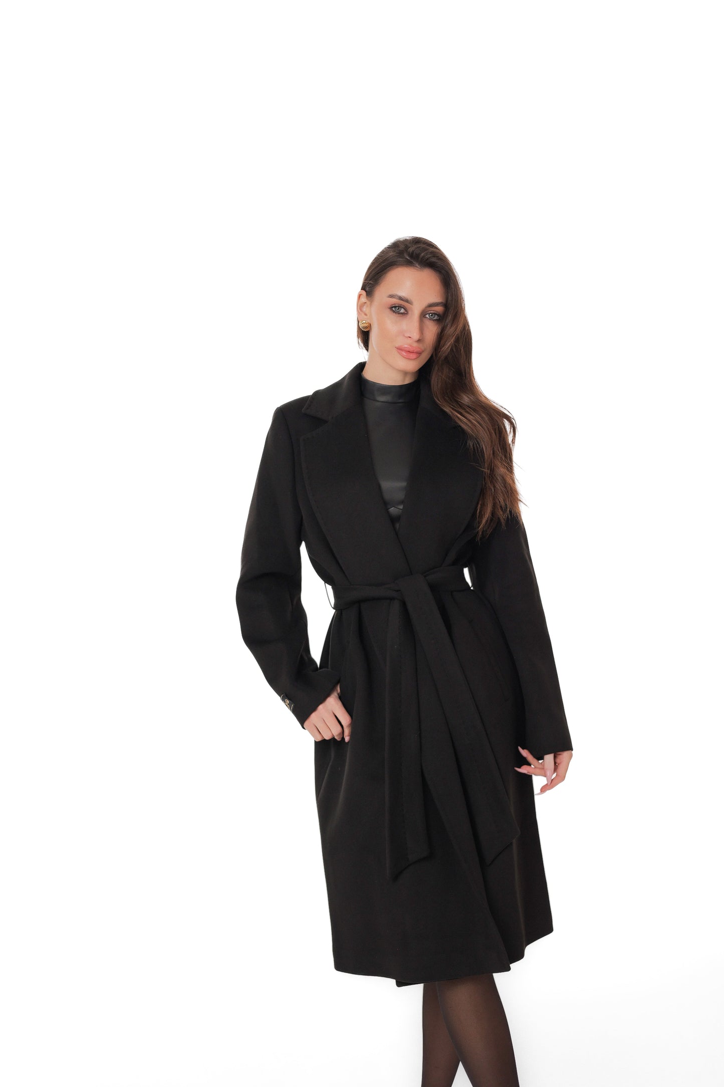 Lafayette Cashmere Blend Overcoat in Black