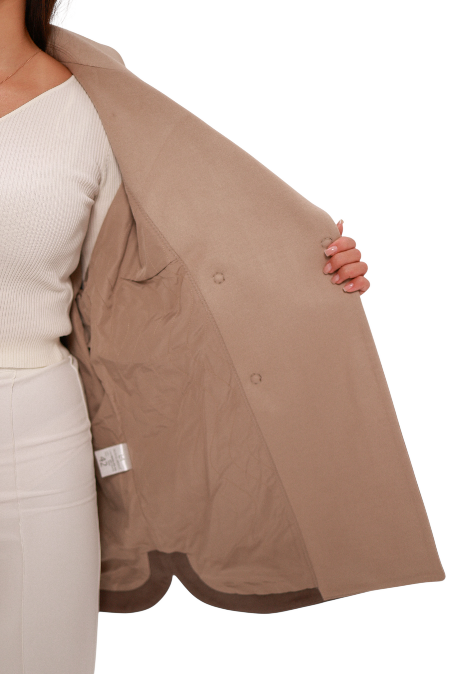 Sandro Cashmere Blend Overcoat in Beige