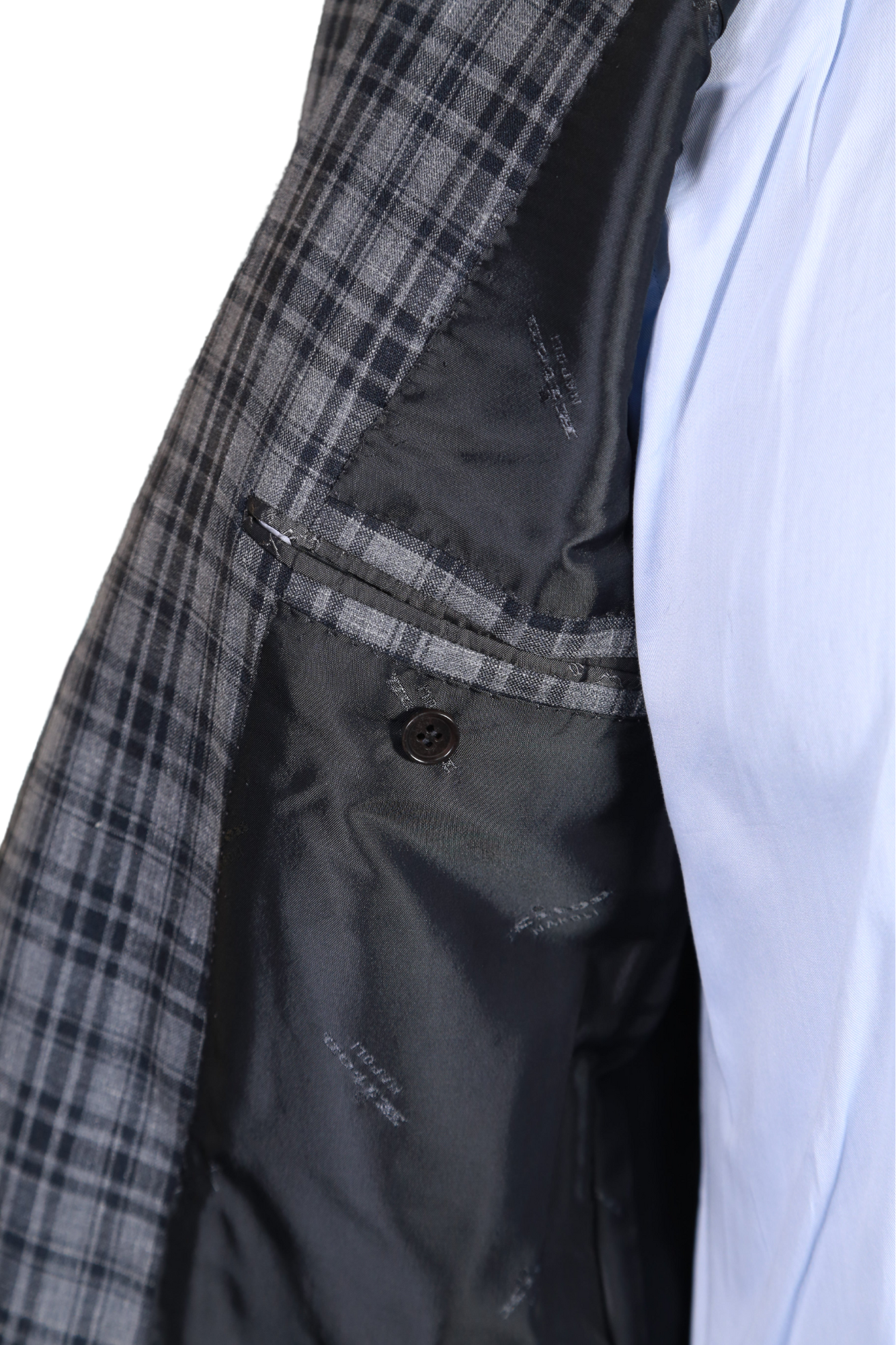 Kiton Plaid Wool-Silk-Linen Sport Jacket