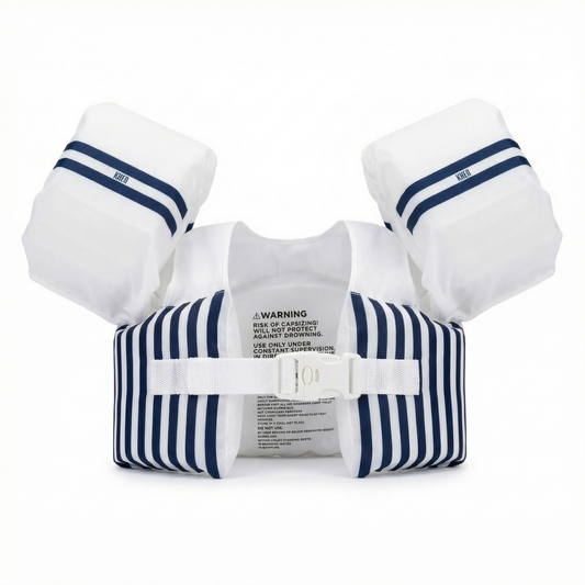 Floating Jackets with Sleeves for Bool or Beach | 1-3 Years | White & Blue