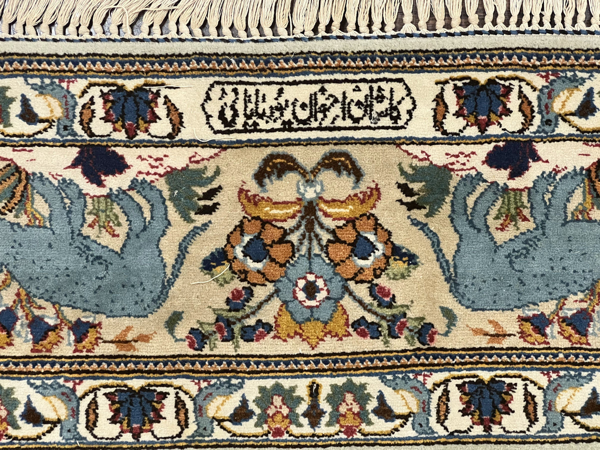 The Sporting Estate Semi-Antique Persian Kashan Hunting Rug — 4'6" × 7'