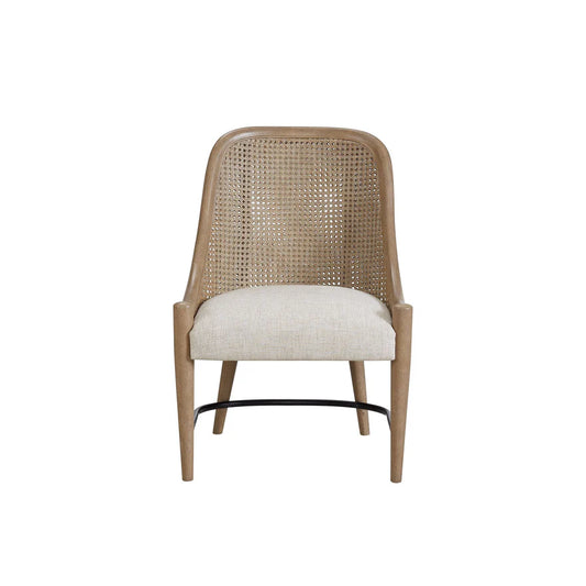 The Ashbourne Sand Cane Back Host Dining Chairs (Set of 2)