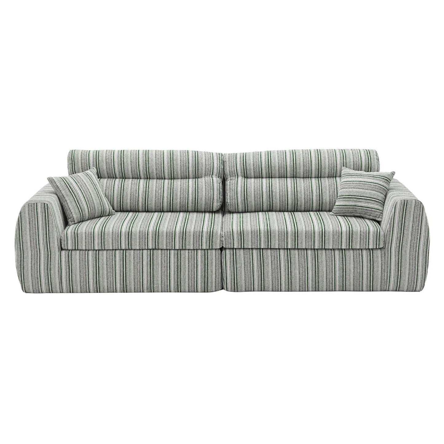 3 Seater, Couch With Throw Pillows For Living Room