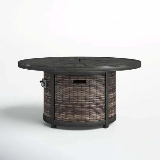 Coastal Resort - Propane Outdoor Fire Pit Table - Brown