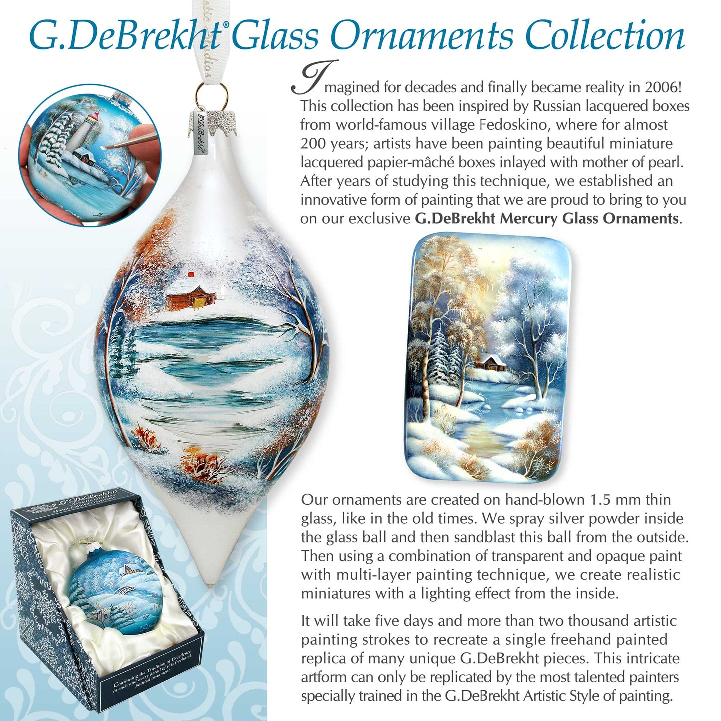 Winter Wonderland Glass Ornament by G. DeBrekht - Christmas Décor - 73372