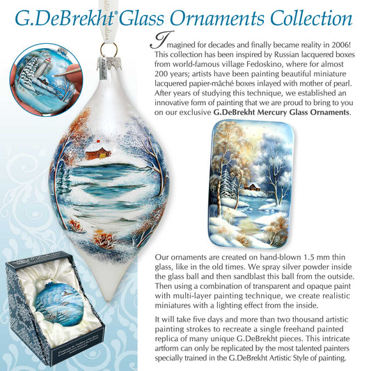 Winter Wonderland Glass Ornament by G. DeBrekht - Christmas Décor - 73372