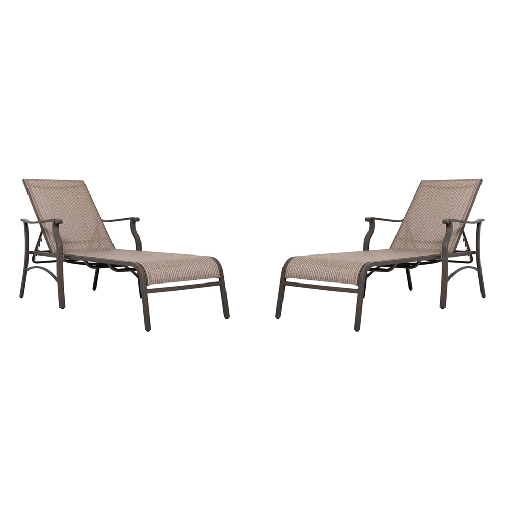The Trevi Textilene Outdoor Chaise Lounge - Set of Two