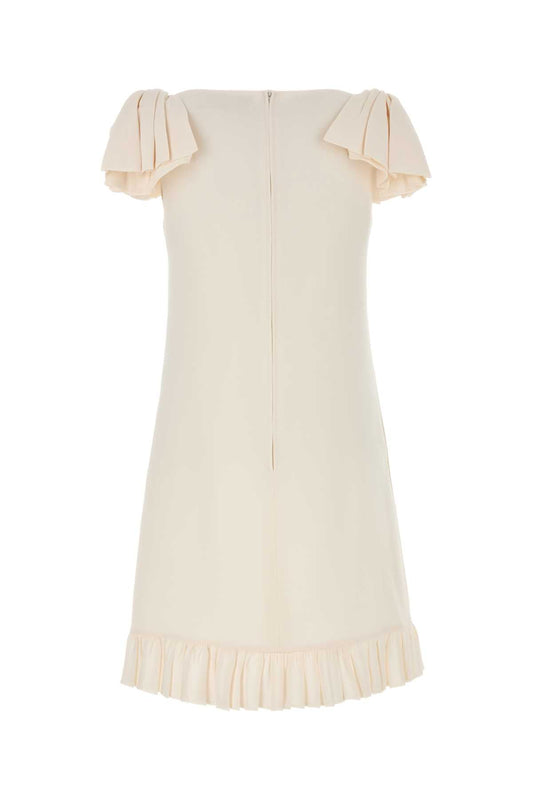 Valentino Garavani Women Ivory Wool Blend Dress