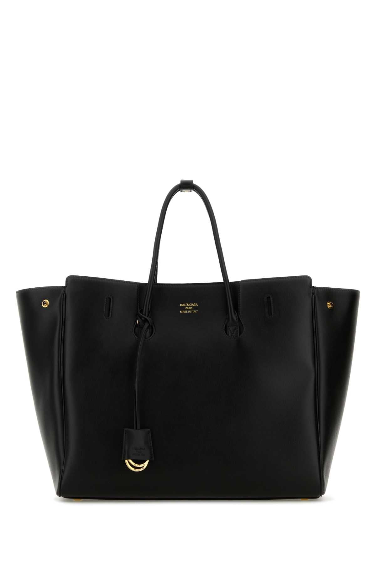 Balenciaga Hampton Black Leather Carry-All Shopping Bag