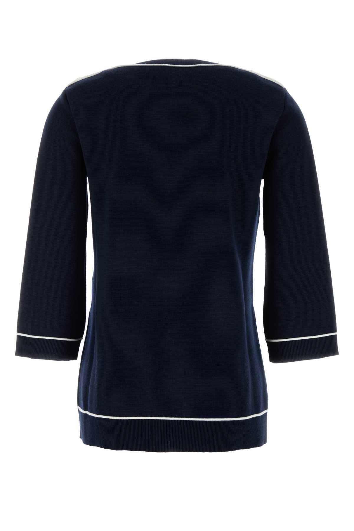 Gucci Navy Blue Oversized Wool Sweater
