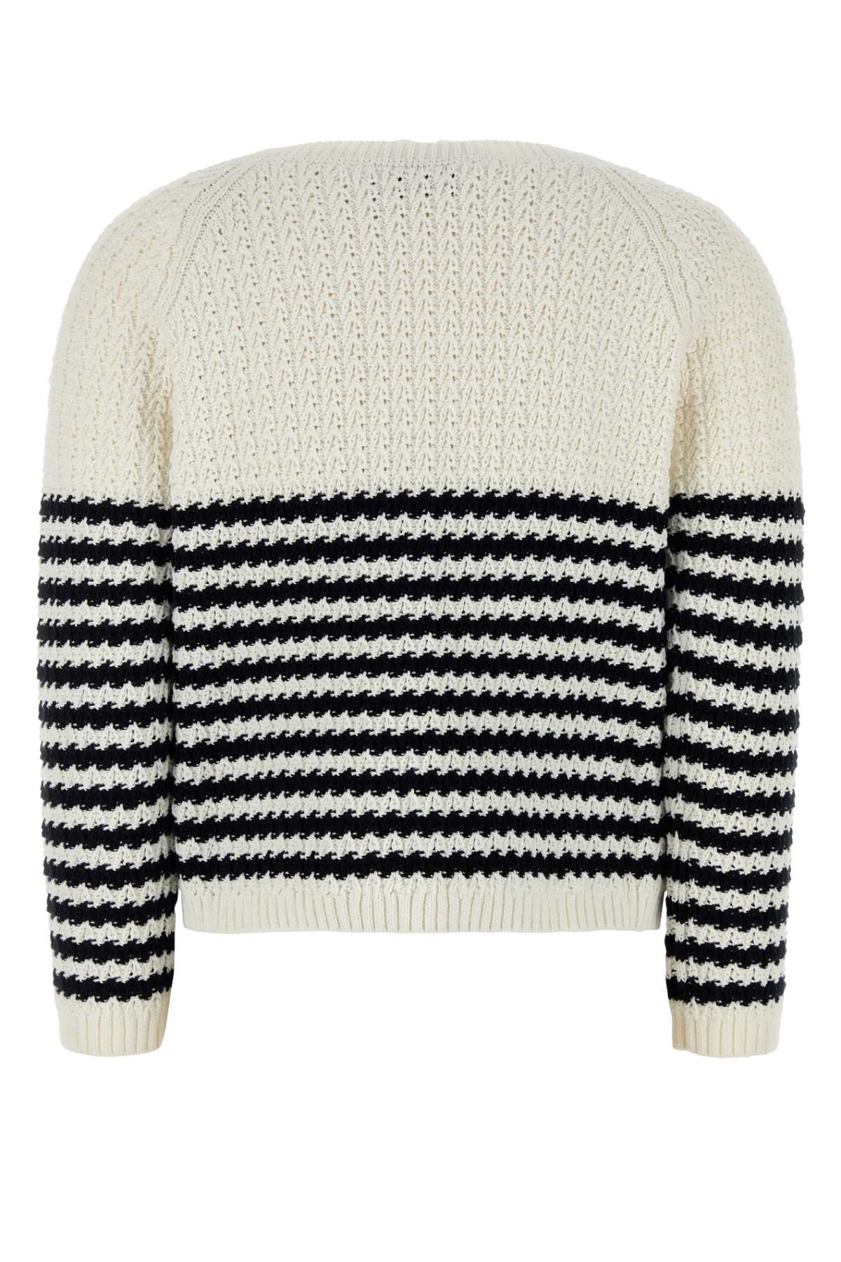 Gucci Embroidered Cotton Knit Sweater