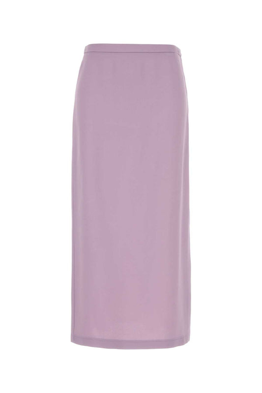Gucci Lilac Crepe Midi Skirt