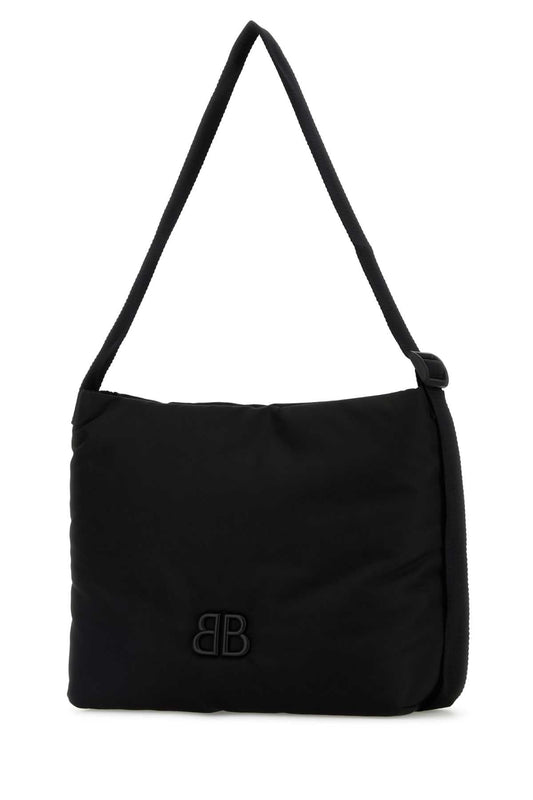 Balenciaga Men Black Fabric Monaco Shopping Bag
